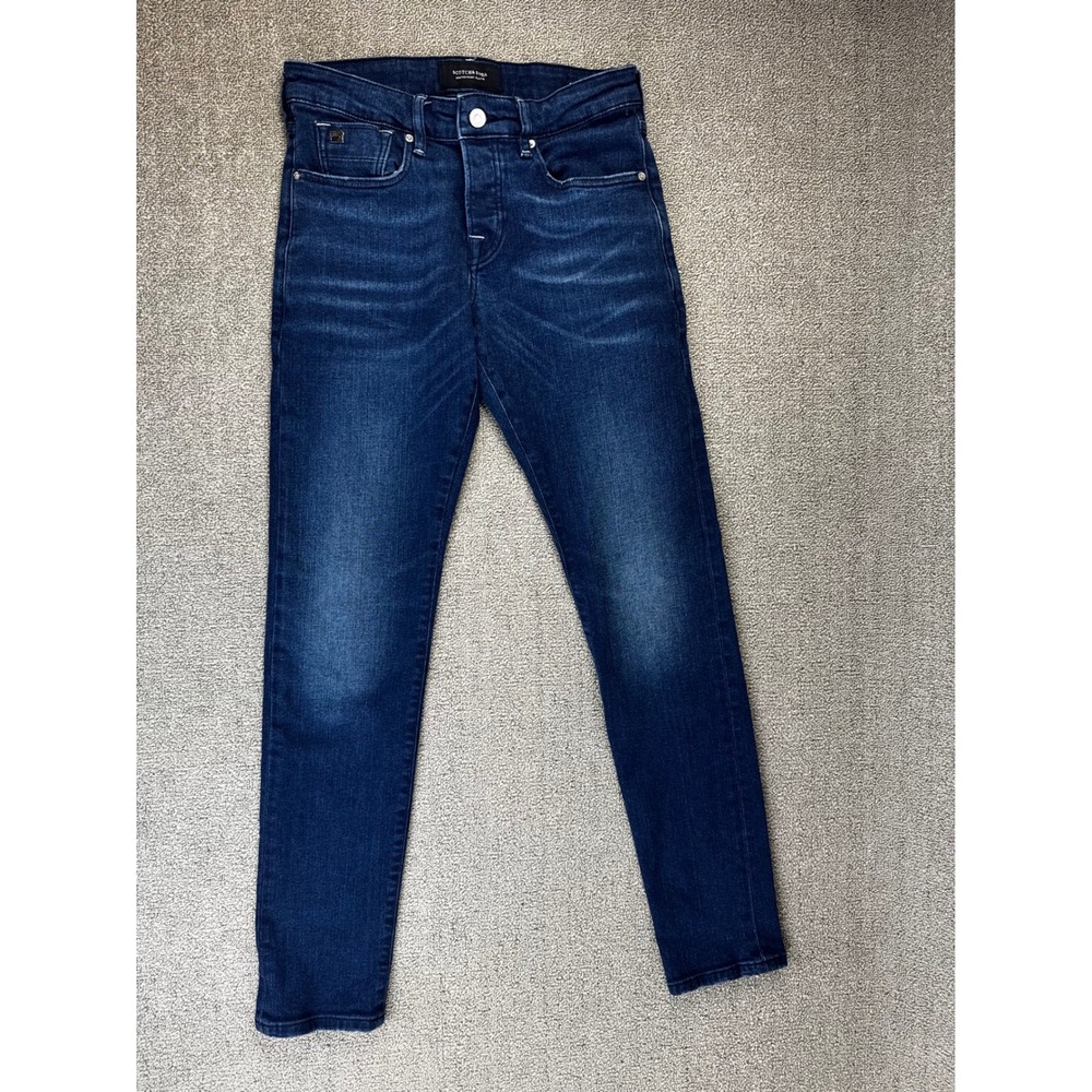 Scotch & Soda Jeans Mens 28x32 Blue Dark Wash Amsterdams Blauw Ralston Slim Fit